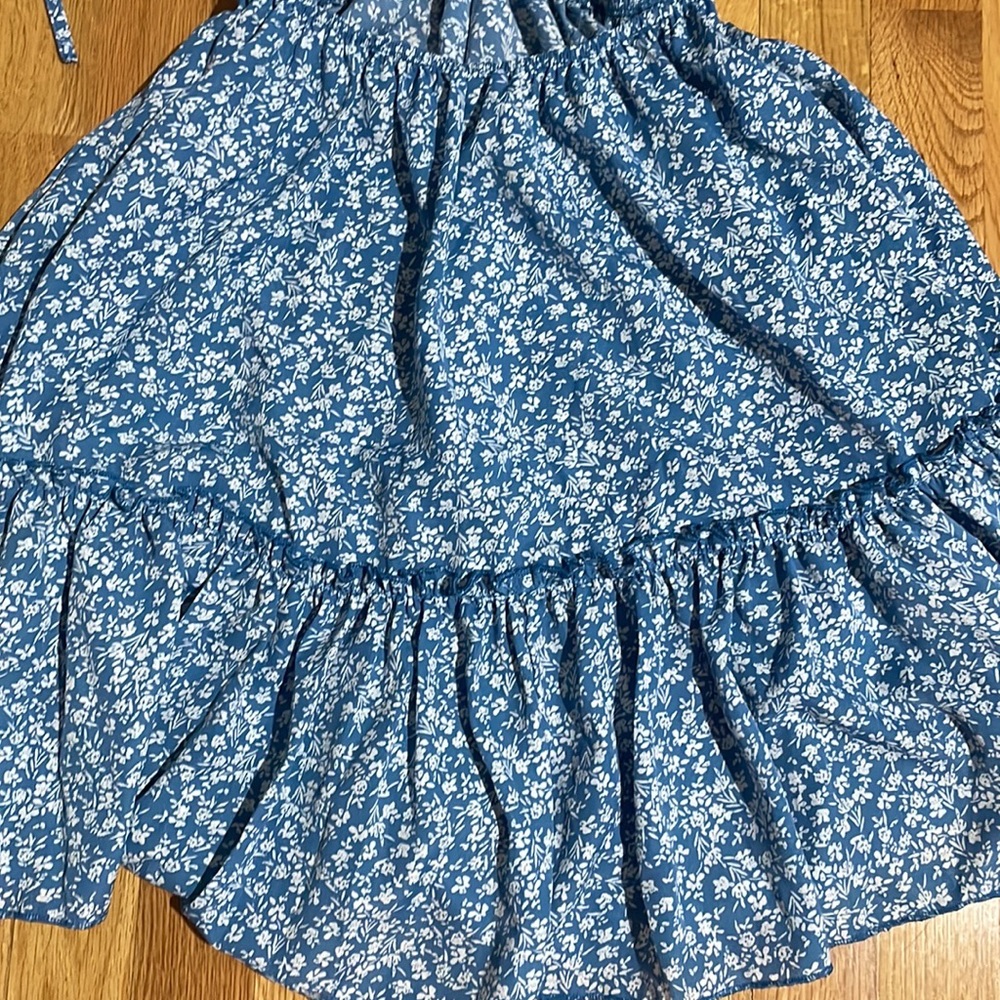Blue Floral Dress Size Medium - Picture 6 of 6